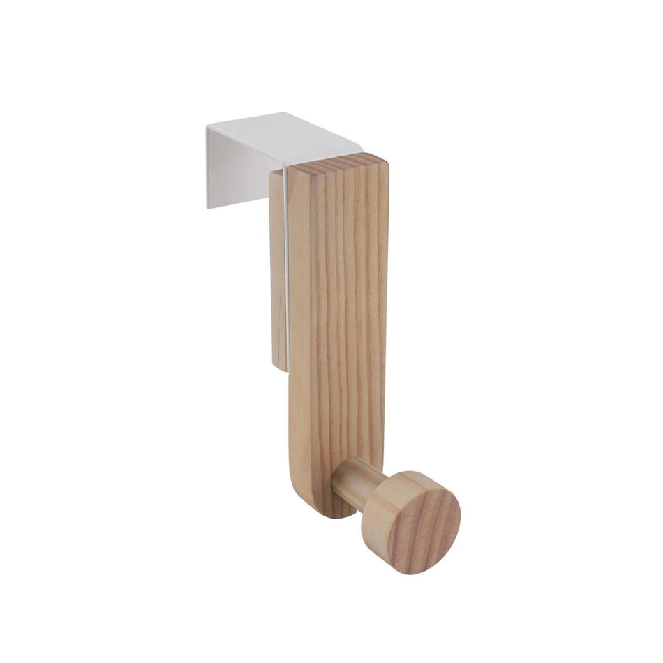 5 Pack Over The Door Wooden Round Hook - Scandi Style Wooden Hook