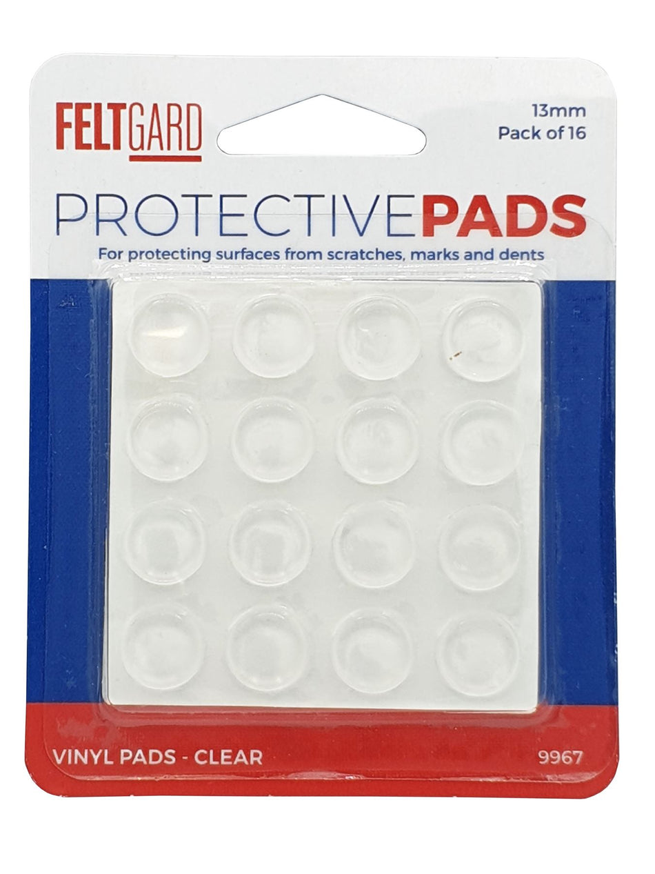 13mm Clear Self-Adhesive Round Bumper Silicone Pads – Pack of 16