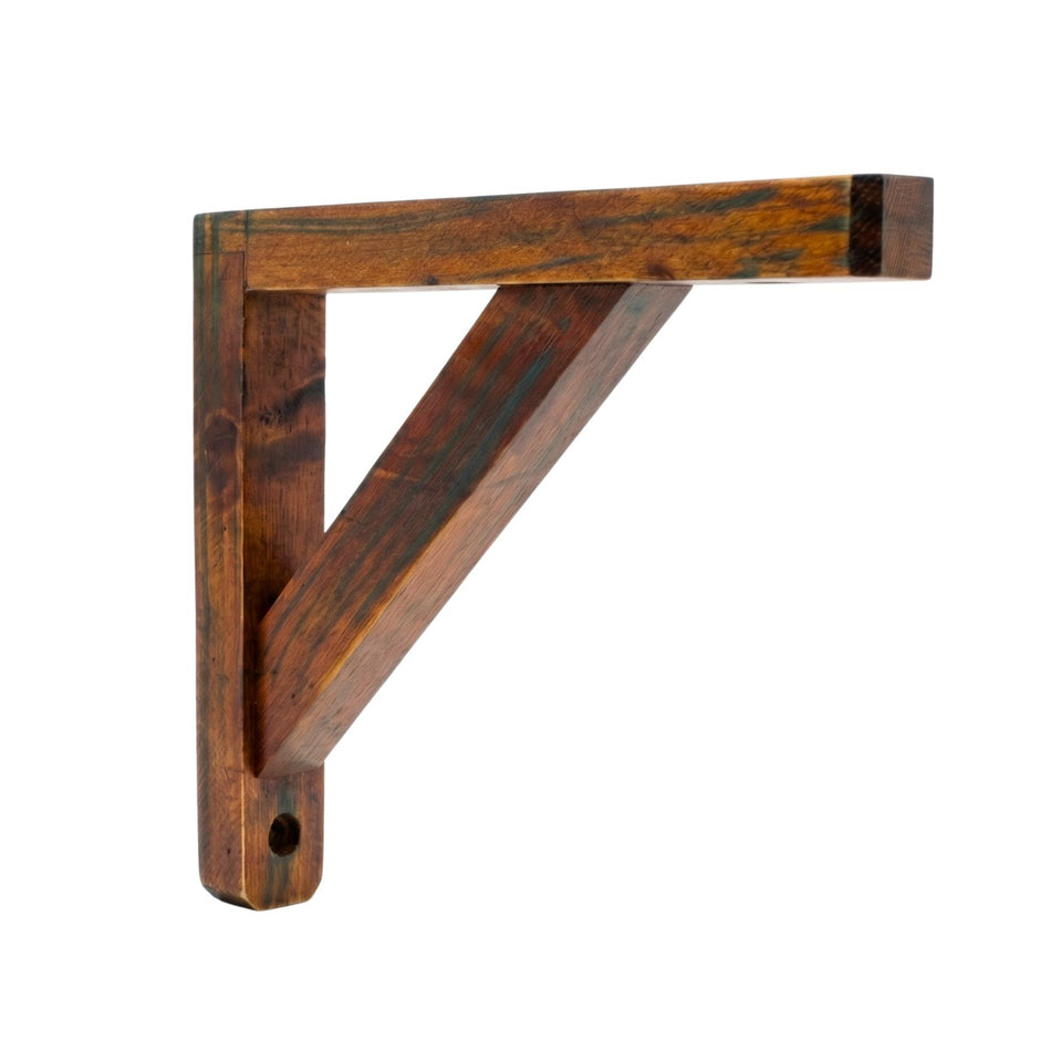 Rustic Timber Wall Mounted Wooden Shelf Bracket 150mm, 35kg Load
