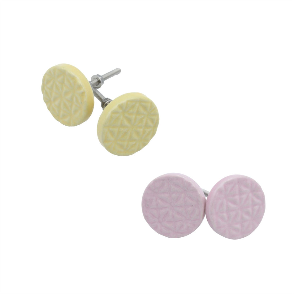 10 Pack Round Ceramic Knobs