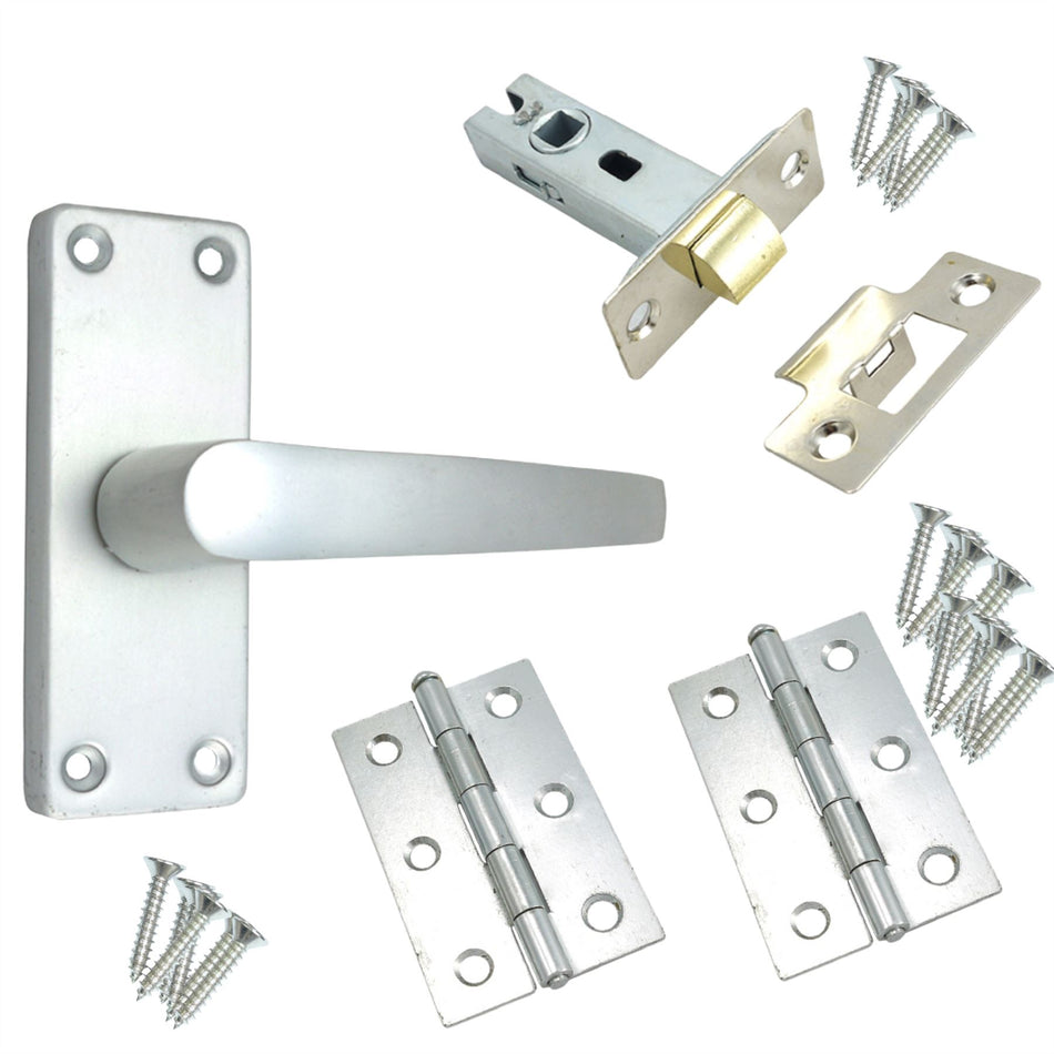 Scroll Latch Door Handles Aluminium Victorian 150mm 6 Inch (1 Pair)