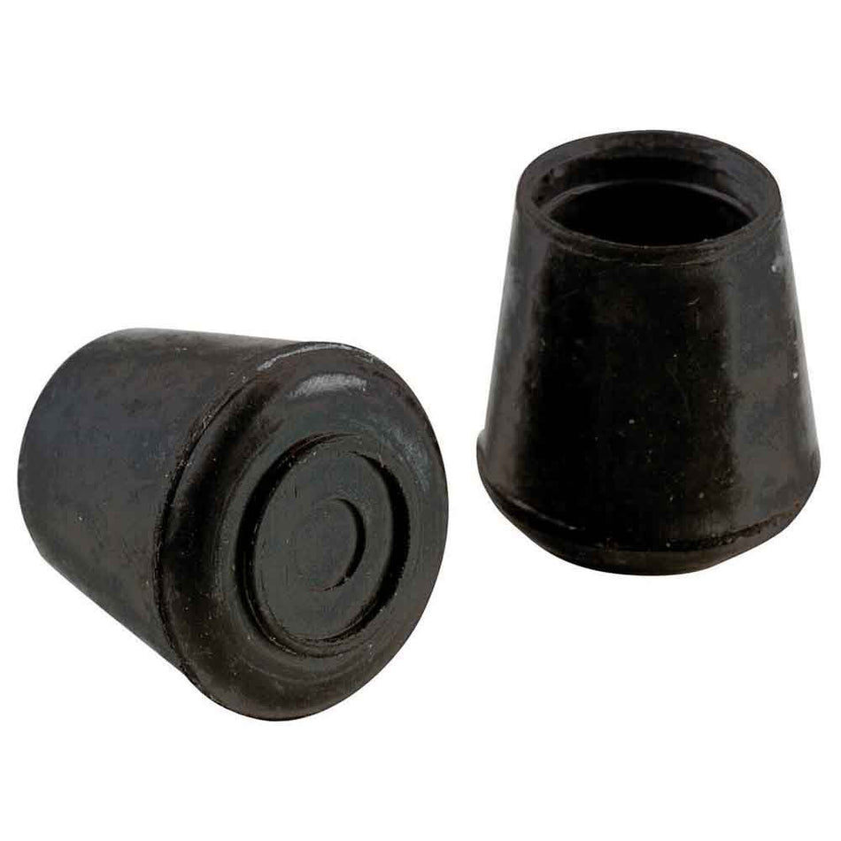 19mm Rubber Furniture Feet Tip Caps - Black Floor Protectors, Pack of 4 Leg Tips