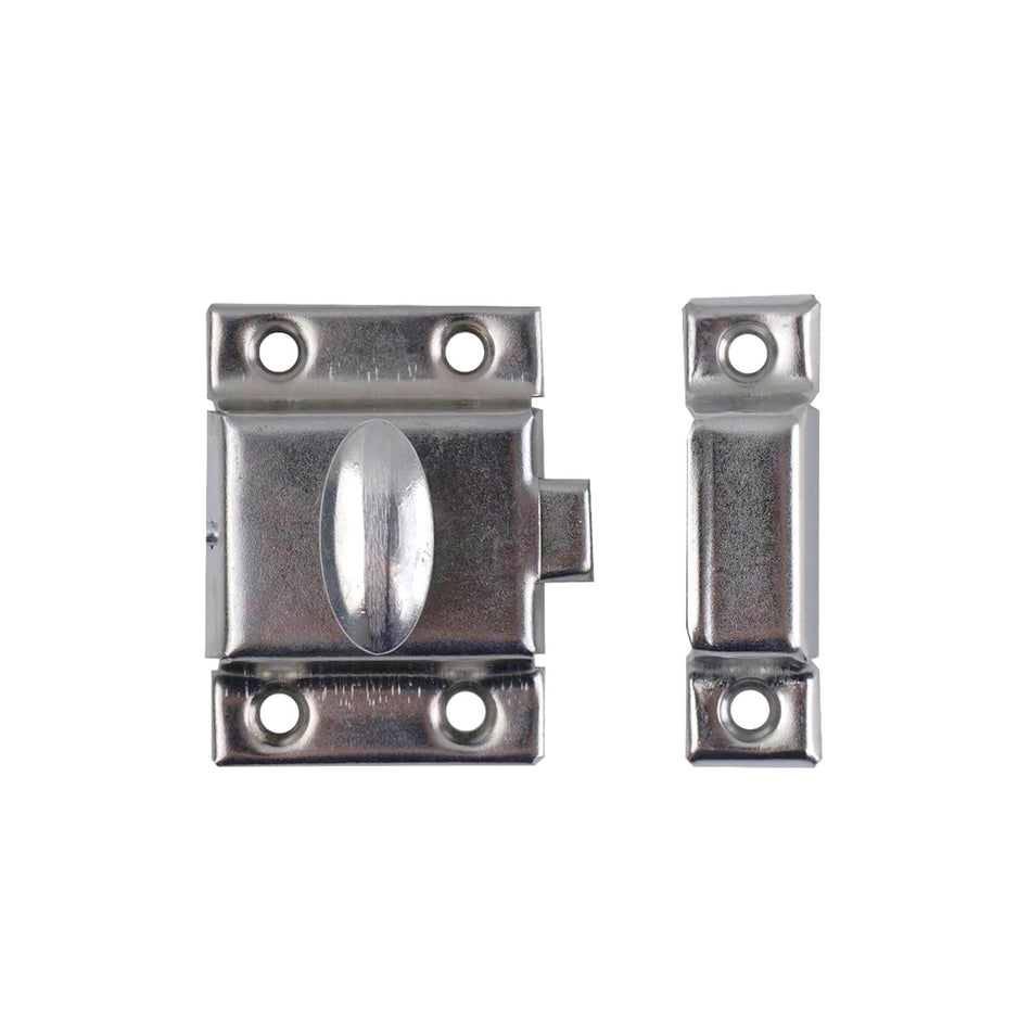 40mm Chrome Cupboard Catch Door Catch Cabinet Wardrobe Latch Steel - Select Hardware