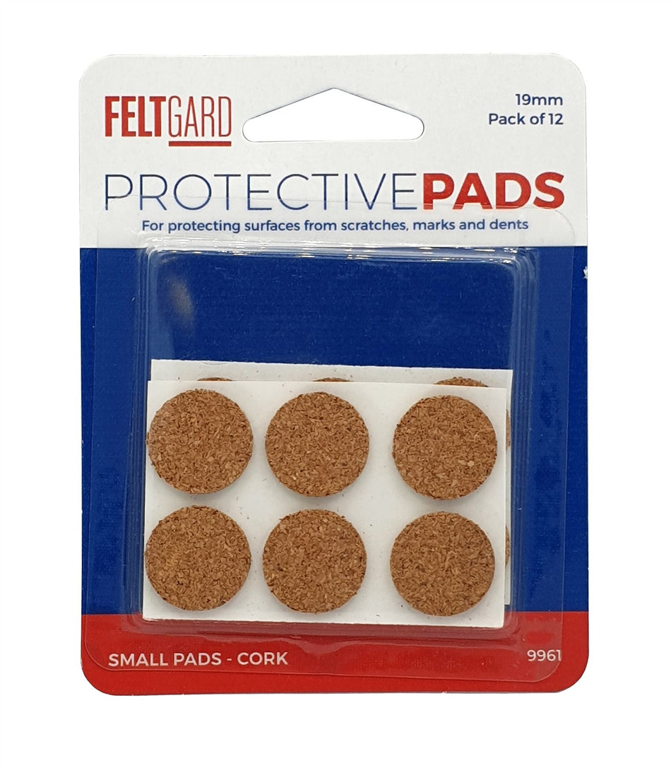 12 Pack Round Cork Pads – 19mm Self-Adhesive Non-Slip Bumpers