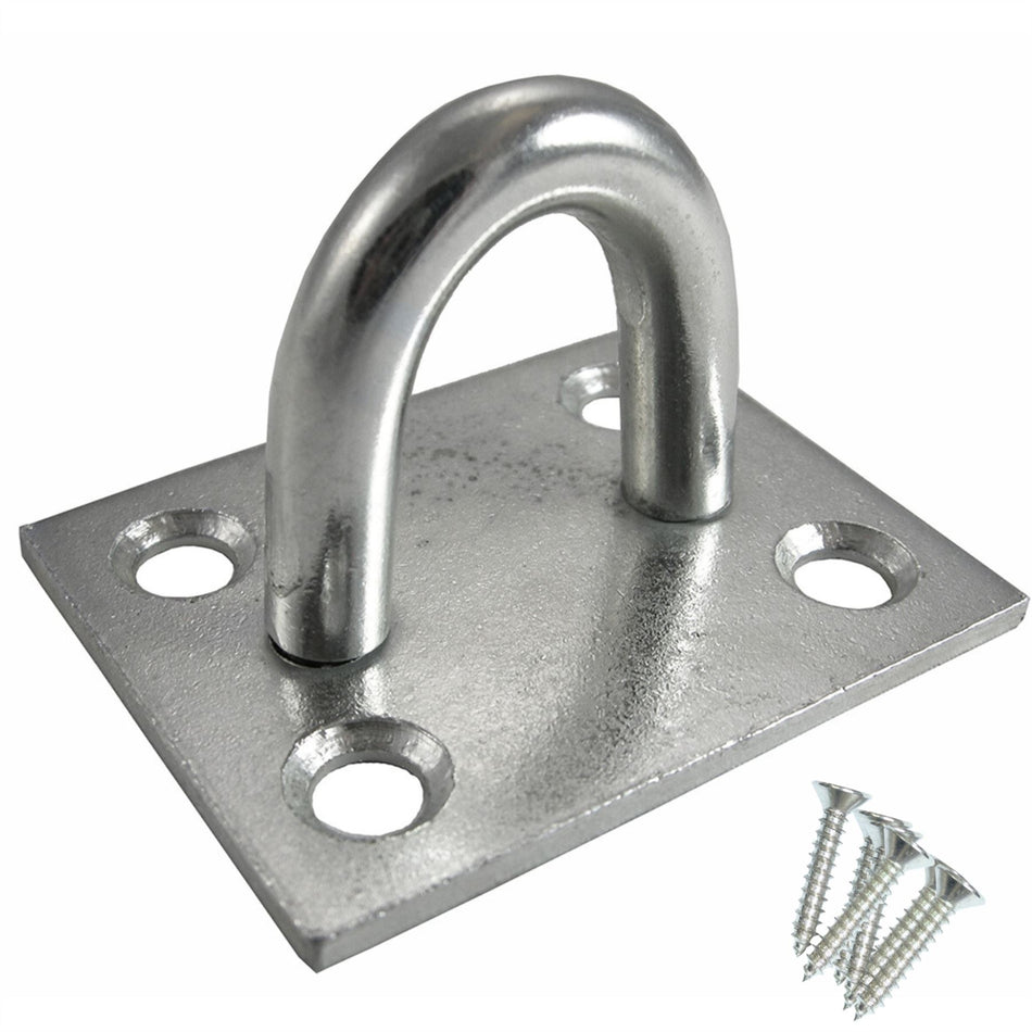 Galvanised Staple on Plate D-Shackle U Hook - 50mm