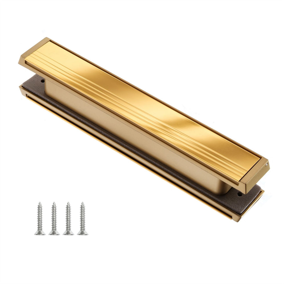 12.8" Slimline Door Letterbox for 40-80 Doors in Thickness -  Gold