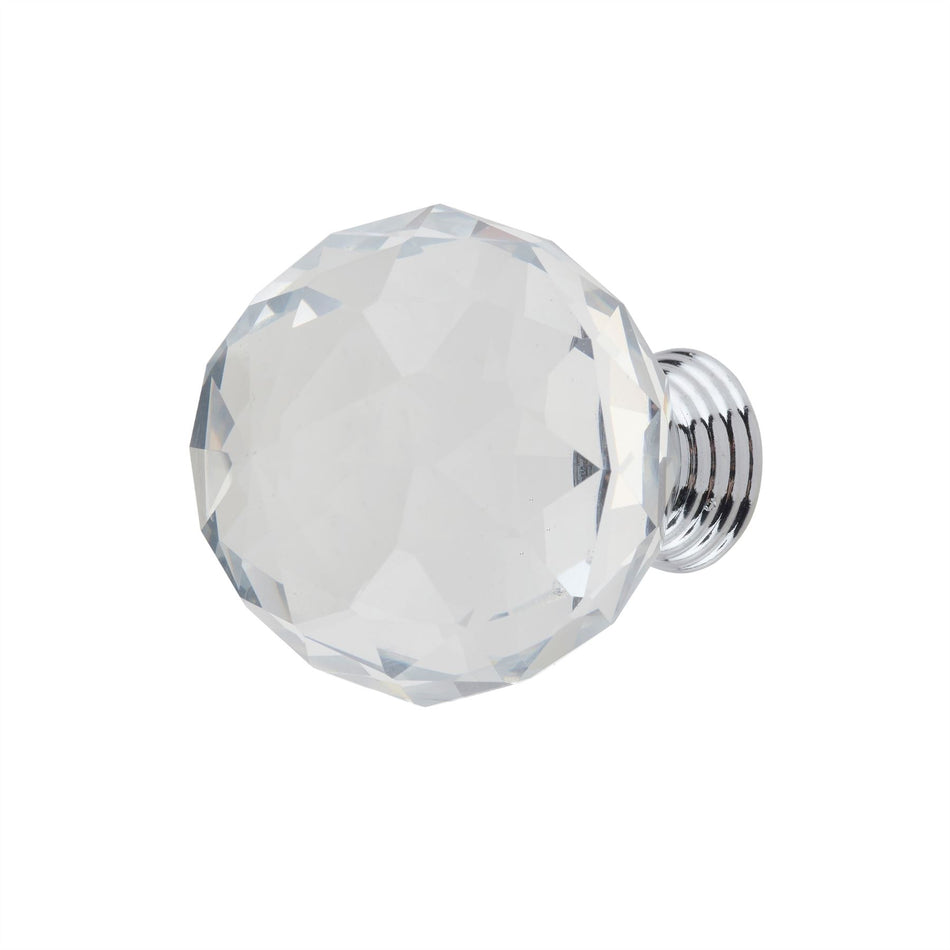 10 Pack Glass Crystal Ball Door Knobs 40mm - Decorative Door Knobs