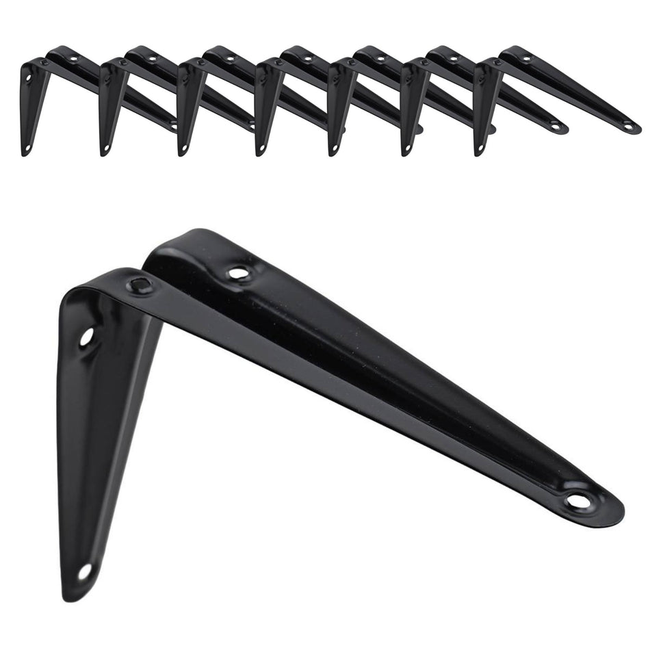 Black London Pattern Shelf Brackets 125 x 100mm, Pack of 24