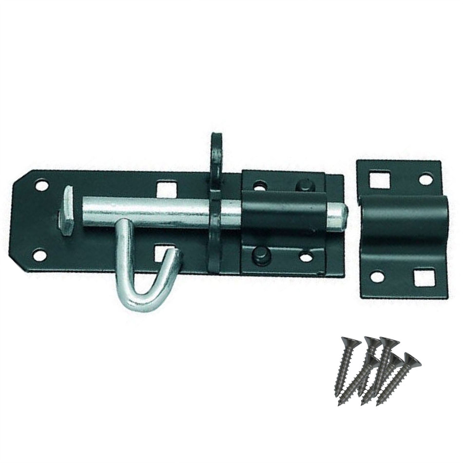 Brenton Padbolt 8 Inch (200mm) Sliding Gate & Door Lock - Black