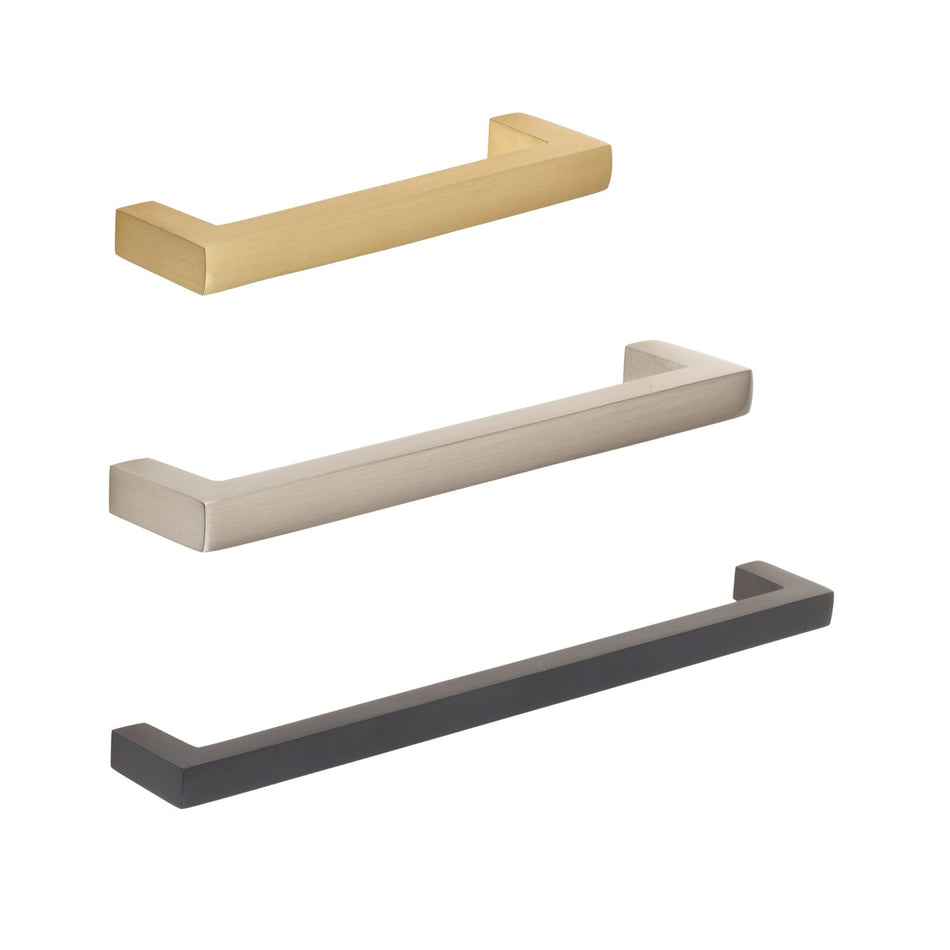 10 Pack Metal Square T-Bar Handles - Aluminium Drawer Pull Handles