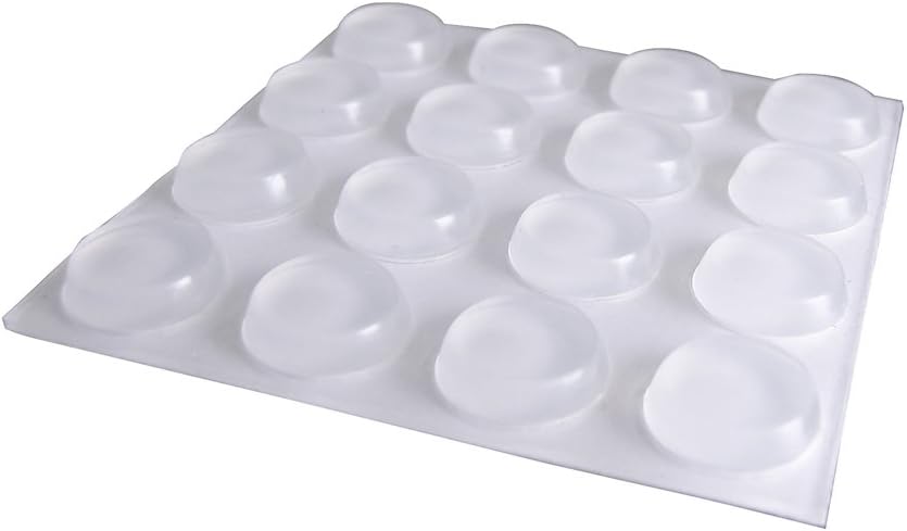 16pcs 13mm Soft Close Dampers, Cupboard Door Stoppers, Self-Adhesive Rubber Feet