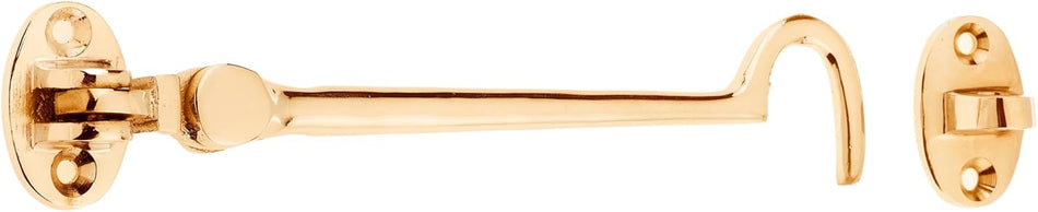 Cabin Hook, Traditional Style, Polished Brass, 150mm Length