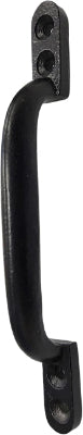 Cast Door Handle, 150mm Black Bow Pull, Powder-Coated Finish