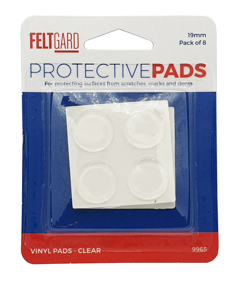 19mm Clear Self-Adhesive Round Bumper Silicone Pads – Pack of 8
