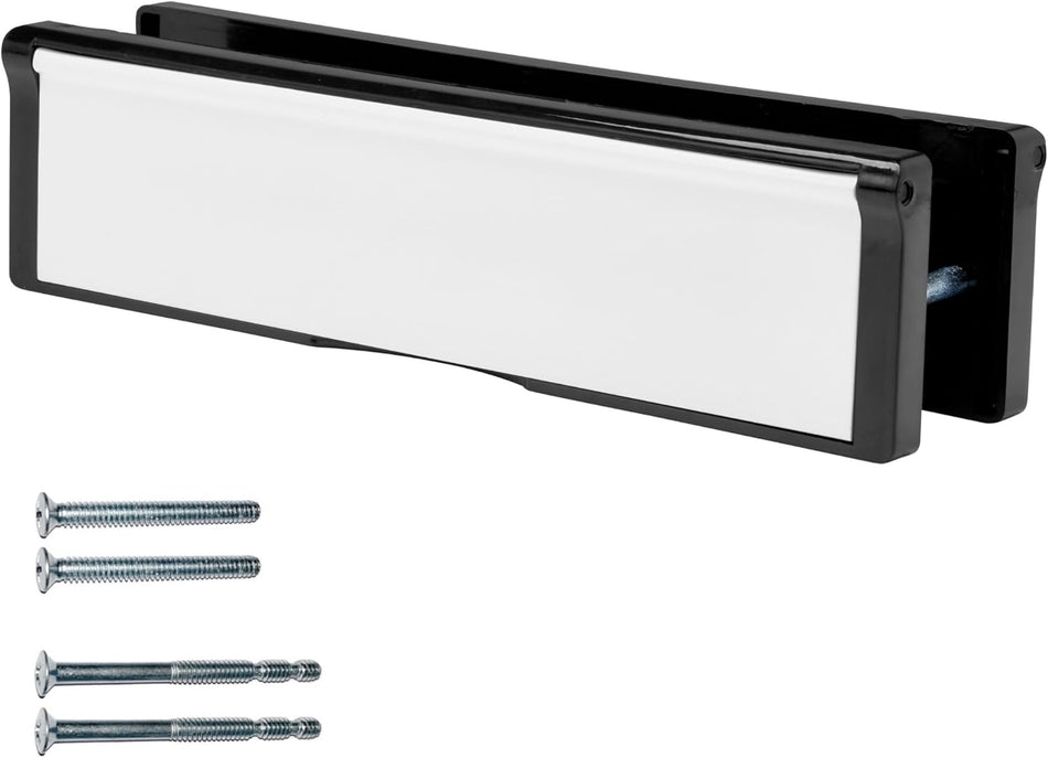 Letterplate  -  Postport 20-40mm 10" Black/White
