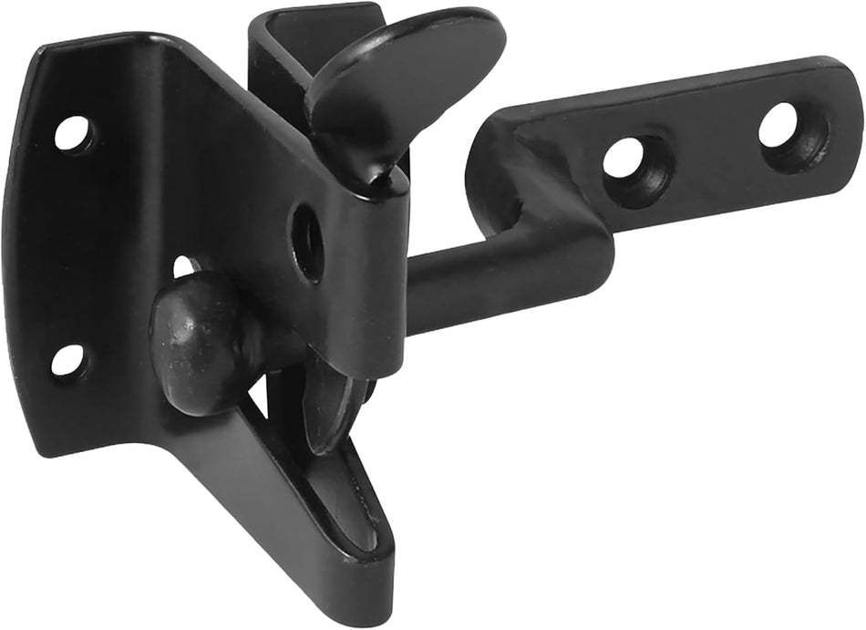 Auto Gate Latch, Self-Closing, Weather-Resistant, 50mm (Black)