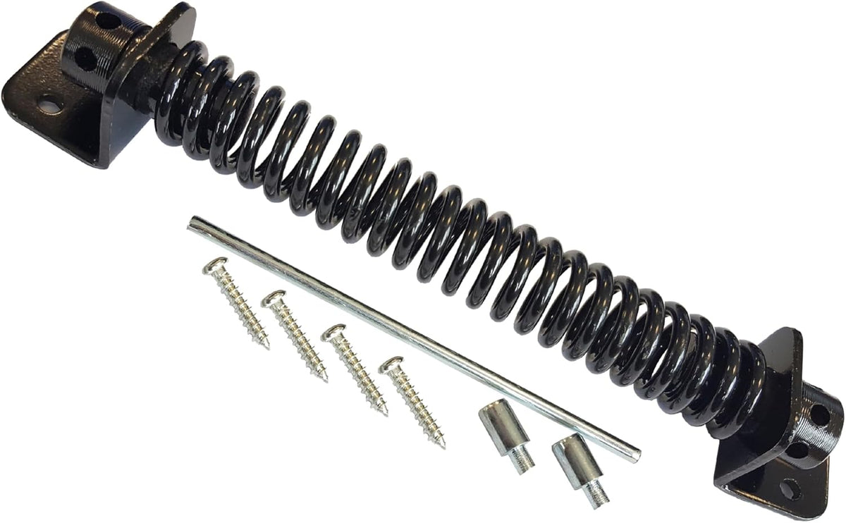 Security Gate Spring Adjustable 200mm Gate Spring, Black, Custom Tension Hardware Kit ...