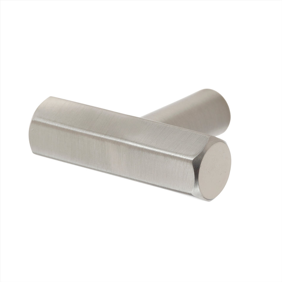 10 Pack Hexagonal Bar Metal Knobs 40mm - Contemporary Metal Handles