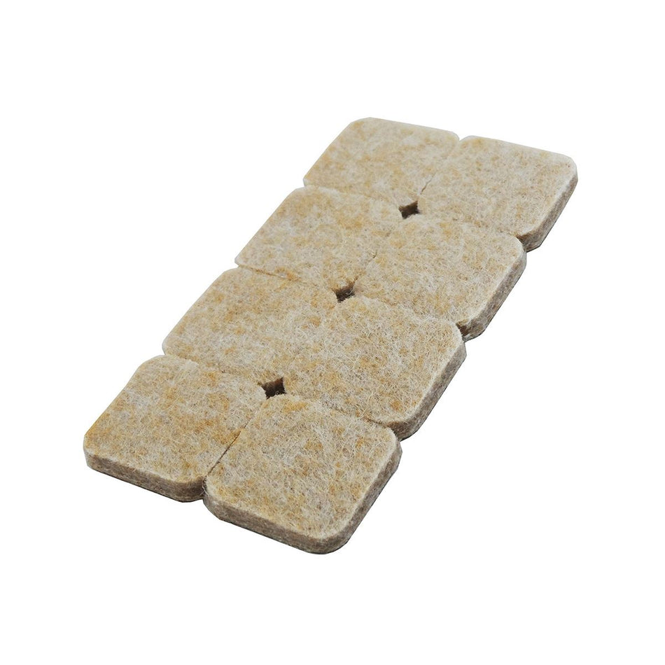 Felt Gard Furniture Square Felt Pads 25mm Natural Beige – Pack of 16