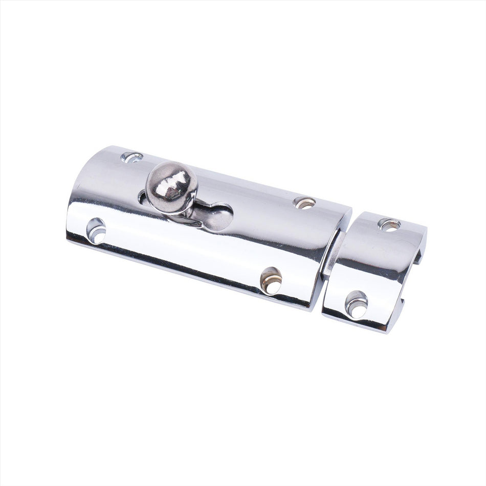 Convex Door Bolt 76mm 1 Pack - Chrome Plated