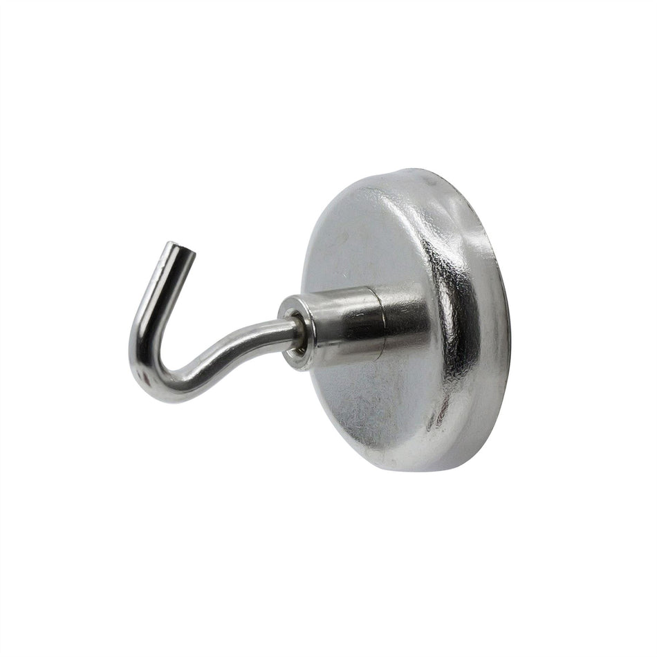 EverHang Magnetic Hooks - Silver, Heavy Duty 70N (Pack of 4)