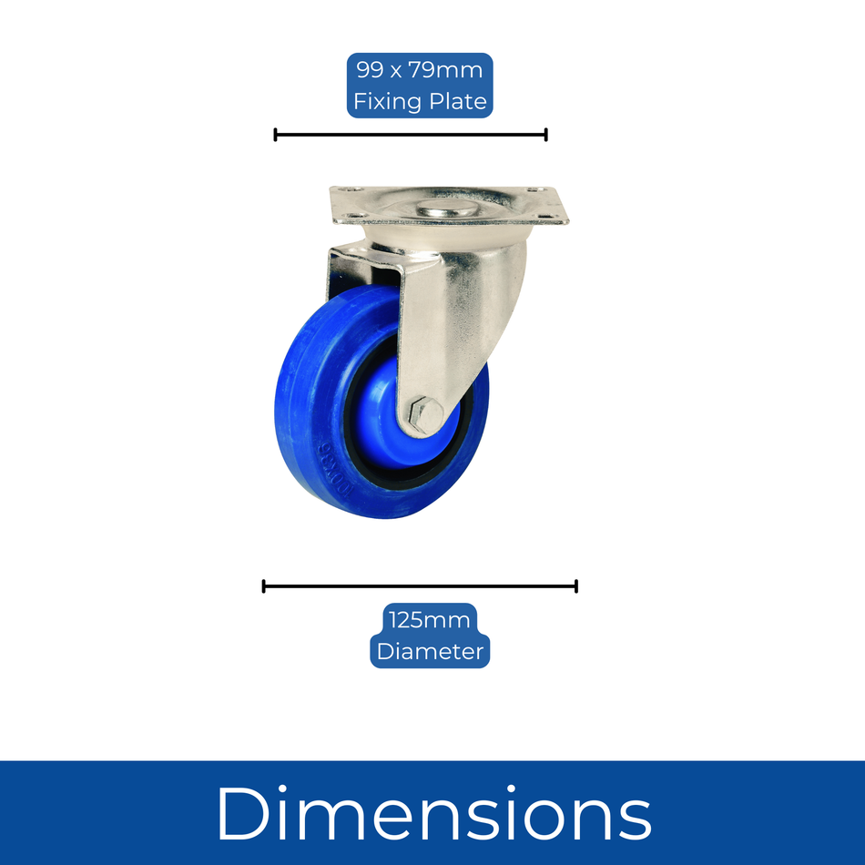 Swivel Castor Wheels Trolley Furniture Caster With Brake Heavy Duty Castors