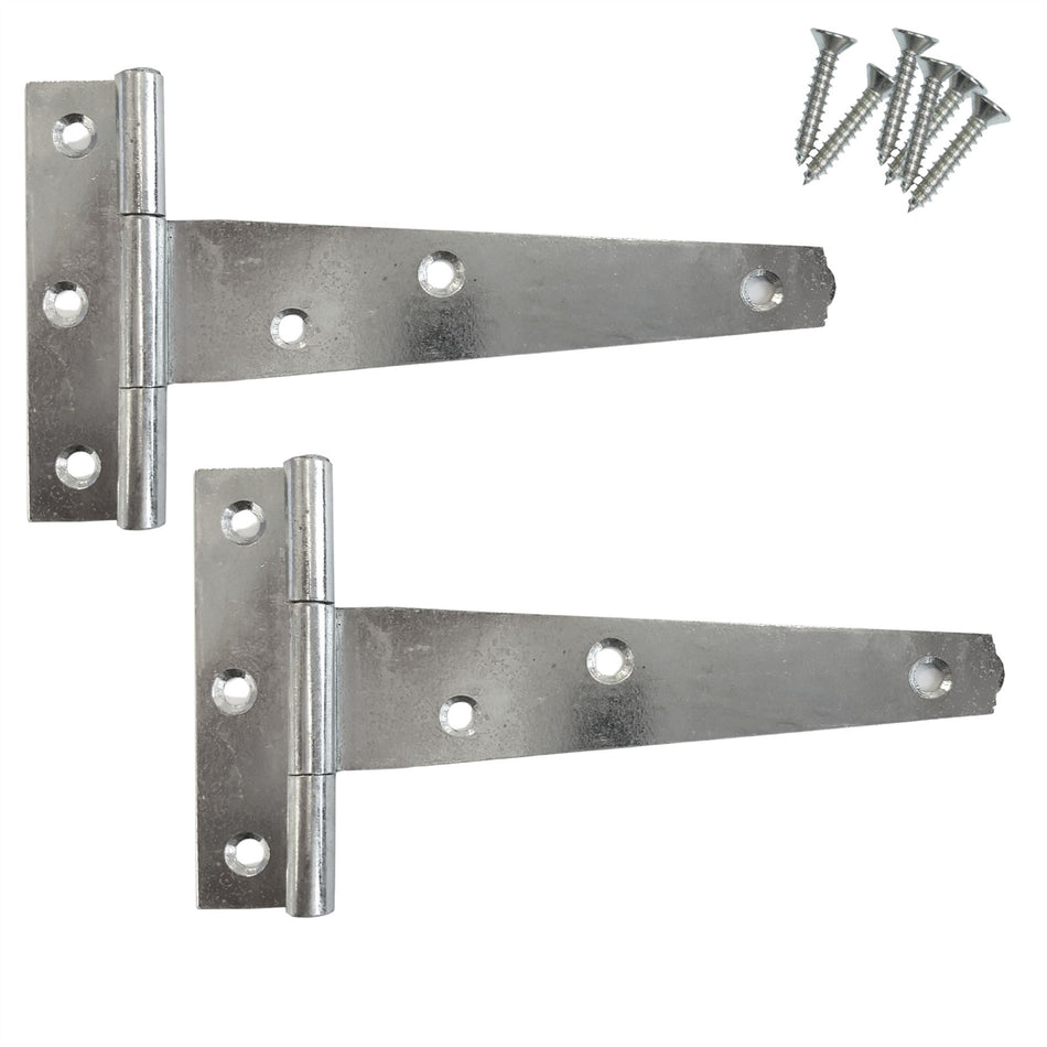 Tee Hinges 150mm Zinc Plated Pair