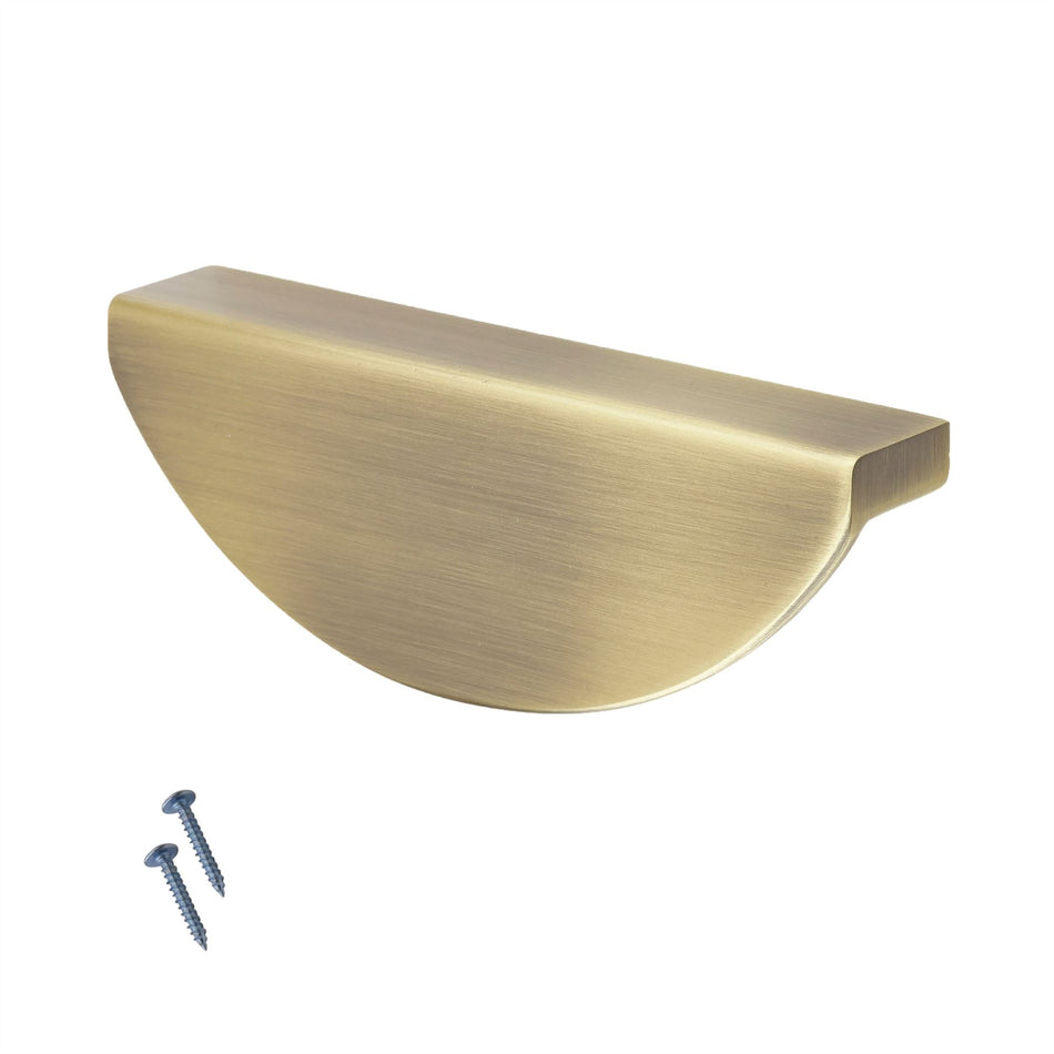 10 Pack Half Round Metal Handles 100mm - Vintage Cabinet & Drawer Pull Handles