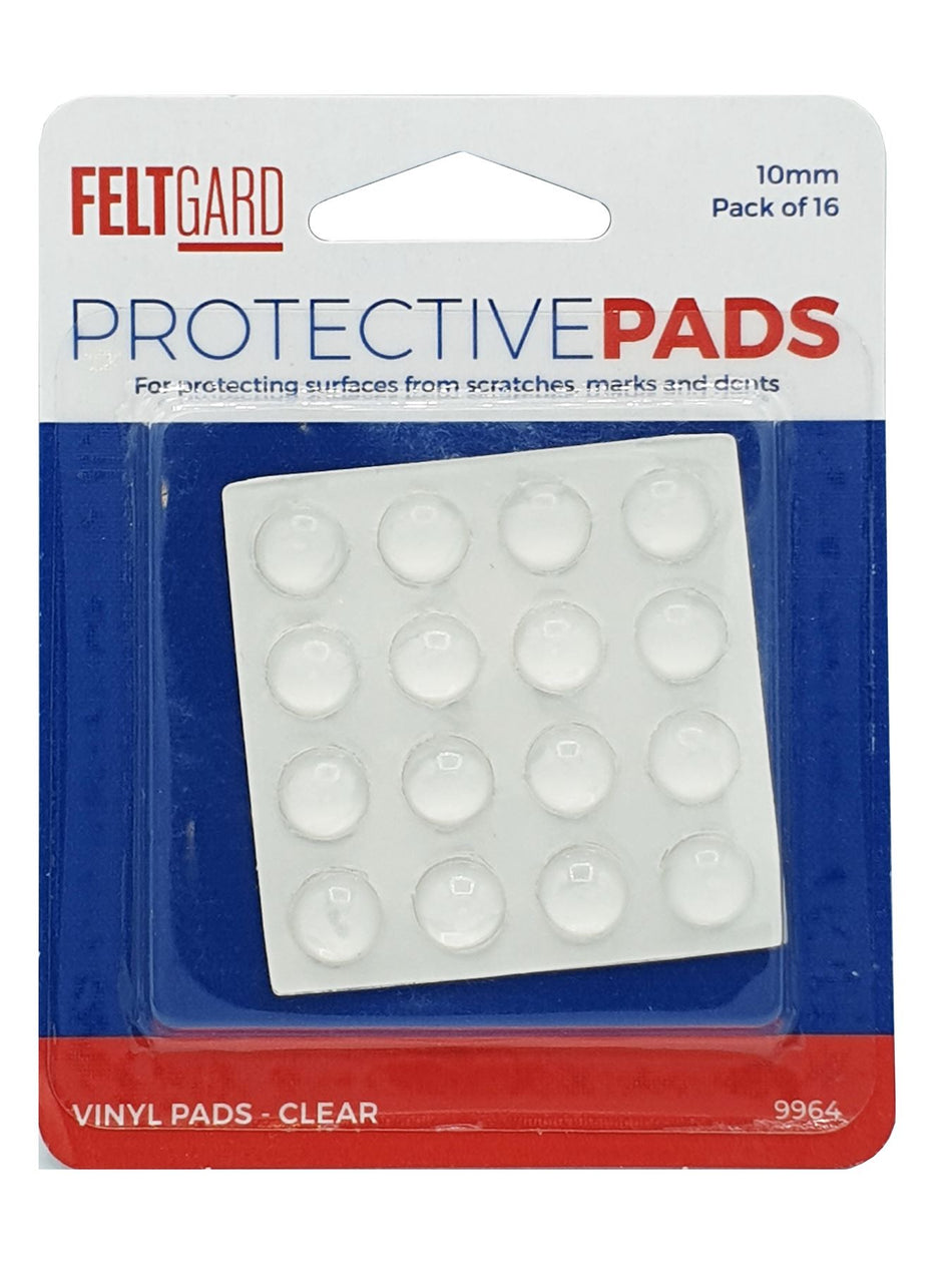 10mm Clear Self-Adhesive Round Bumper Silicone Pads – Pack of 16