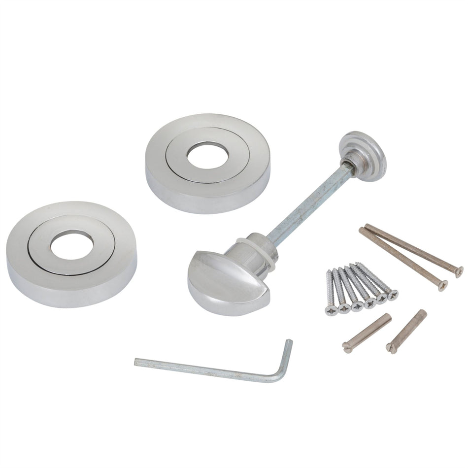 Bathroom Door Thumb Turn Lock and Release Lock 50mm - Satin Chrome