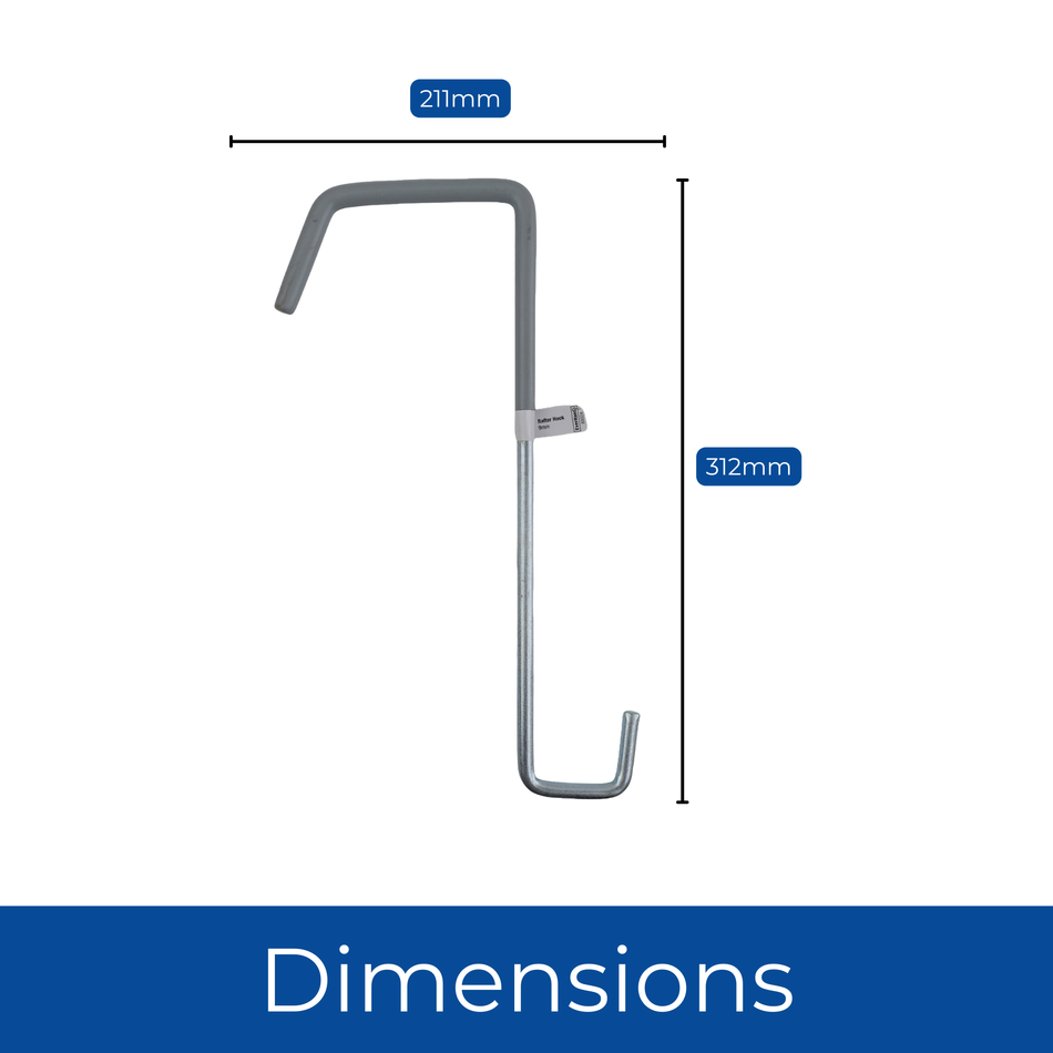 EverHang Rafter Hook 300 x 135 x 9mm - Zinc Plated Steel Storage Hook