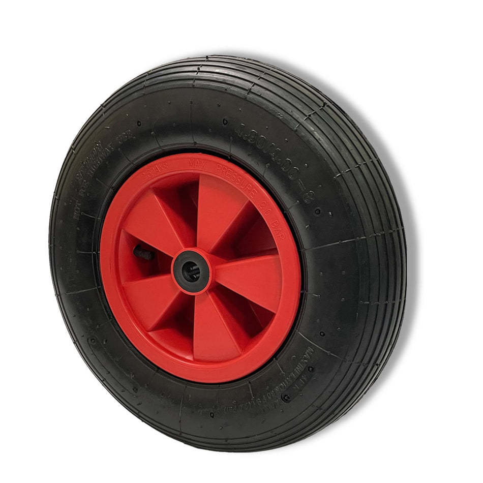 Wheelbarrow Pneumatic Wheel 40cm (16 inch) with 25mm Roller Bearing and Plastic Hub