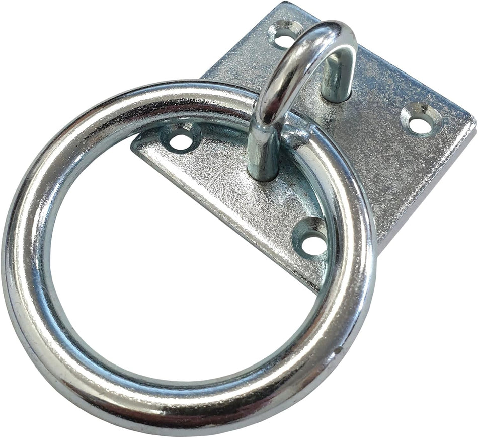 50mm Steel Security Ring with Zinc Plated Plate & Fixings