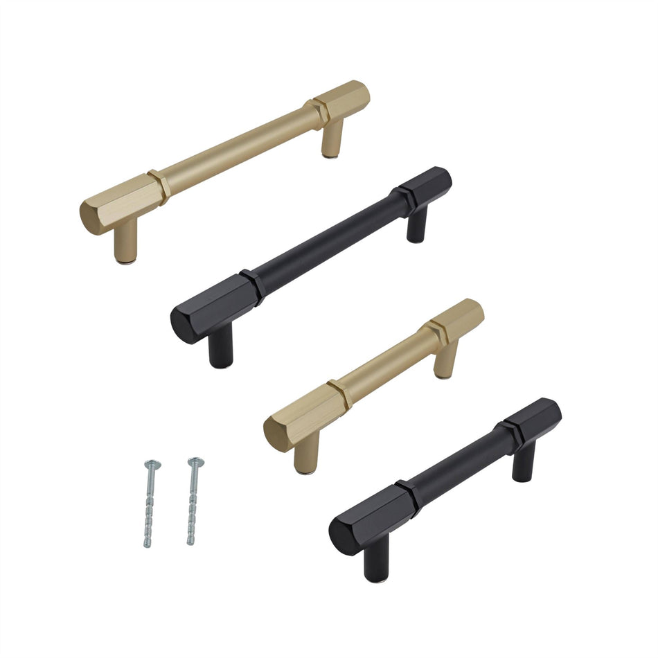 10 Pack Hexagonal T-Bar Cabinet Handles