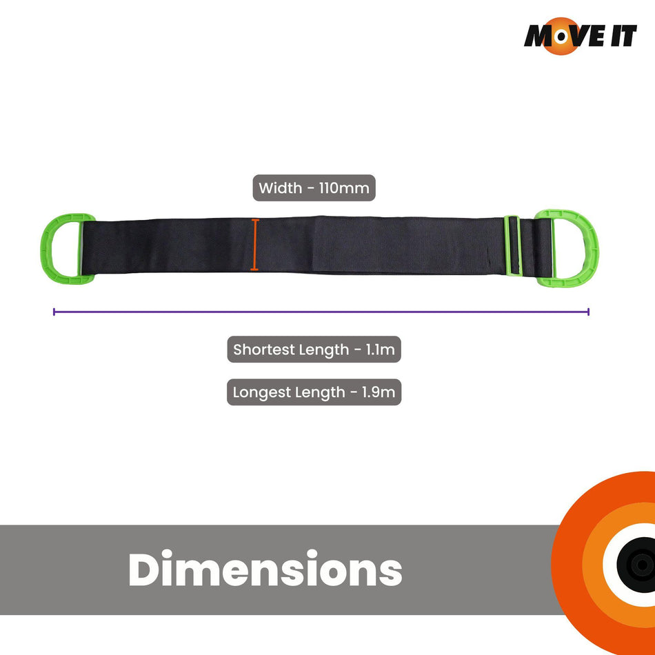 Adjustable Lifting & Moving Straps - 2 Pack Heavy Duty Furniture Carrying Harness for Safe Lifting
