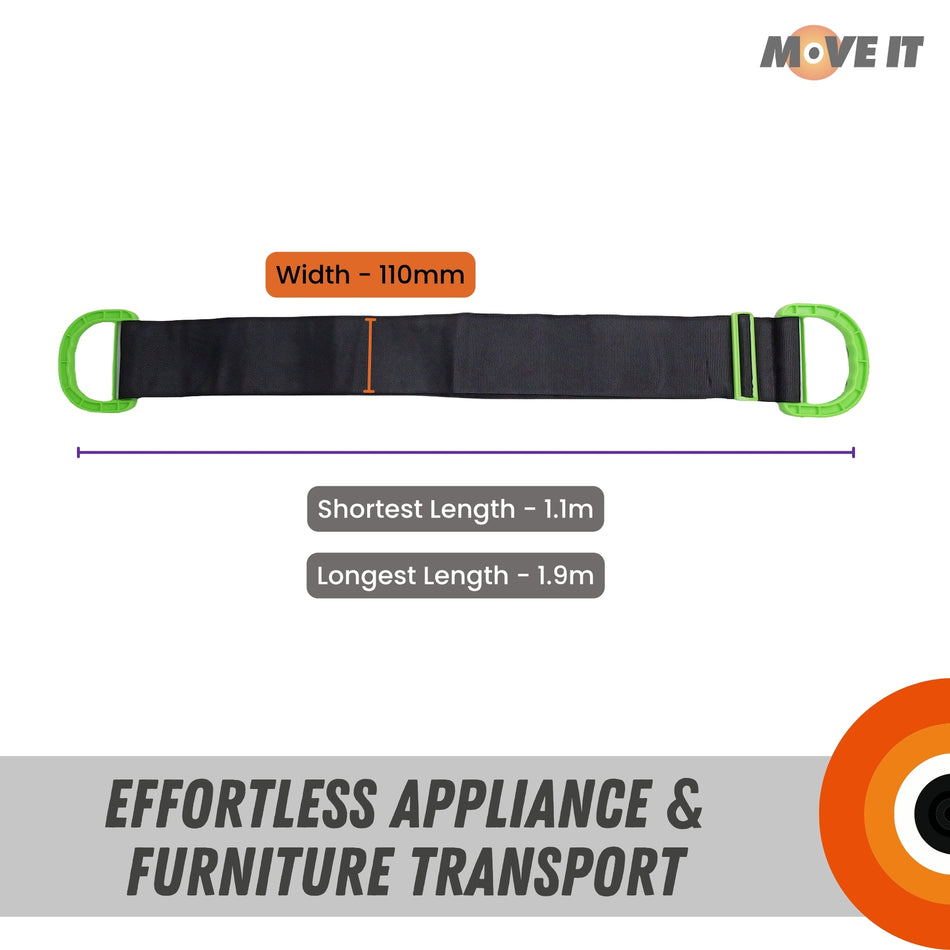 Adjustable Lifting & Moving Straps - 2 Pack Heavy Duty Furniture Carrying Harness for Safe Lifting