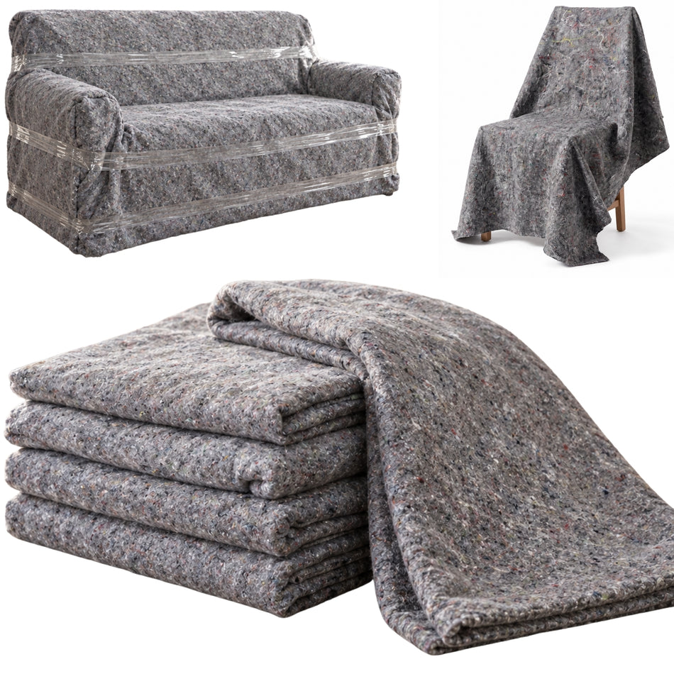 5 Pack Heavy Duty Moving Blankets 200 x 150 cm – Reusable Furniture Protection Pads