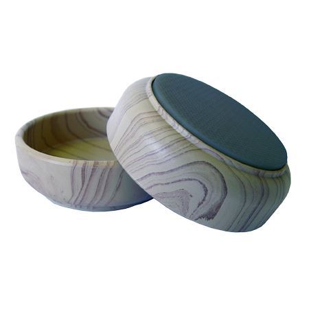 60mm Dark Wood Effect Non-Slip Furniture Castor Cups – 4 Pack
