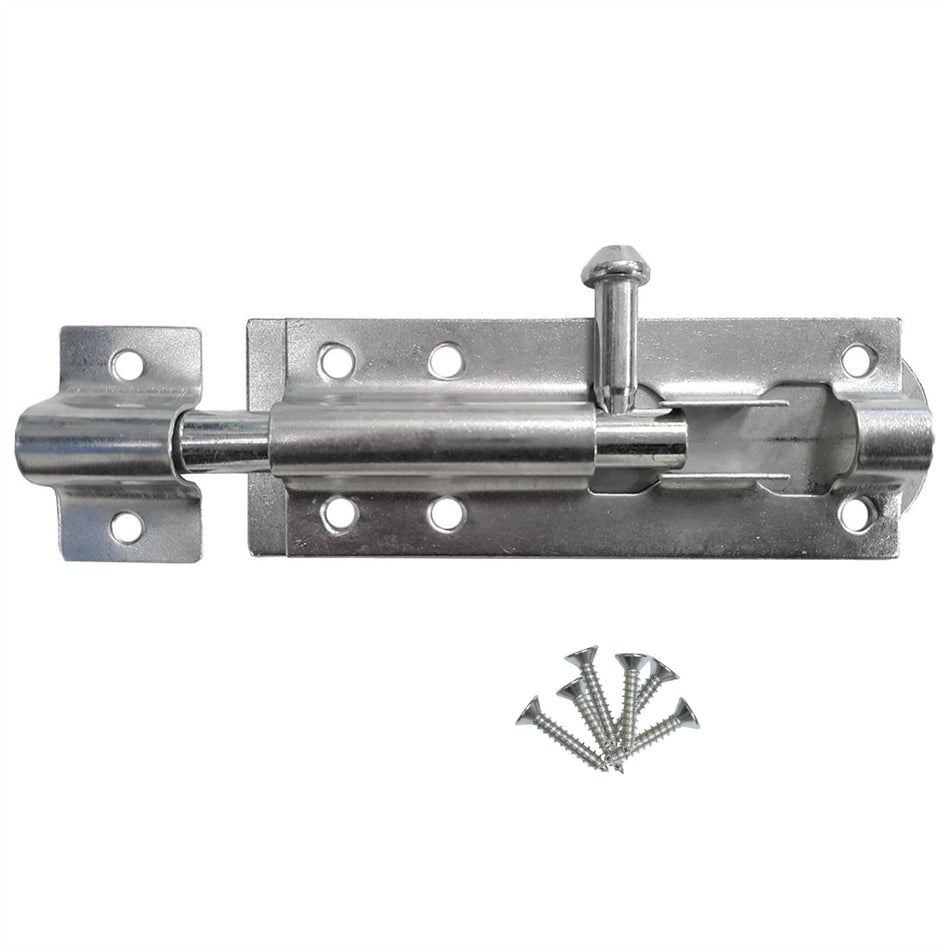 Garden Gate Shed Tower Bolt 3 Inch (75mm) Sliding Latch - Zinc Plated