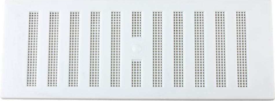 Vent -Adjustable w F/Flyscreen Plastic 9x3" White