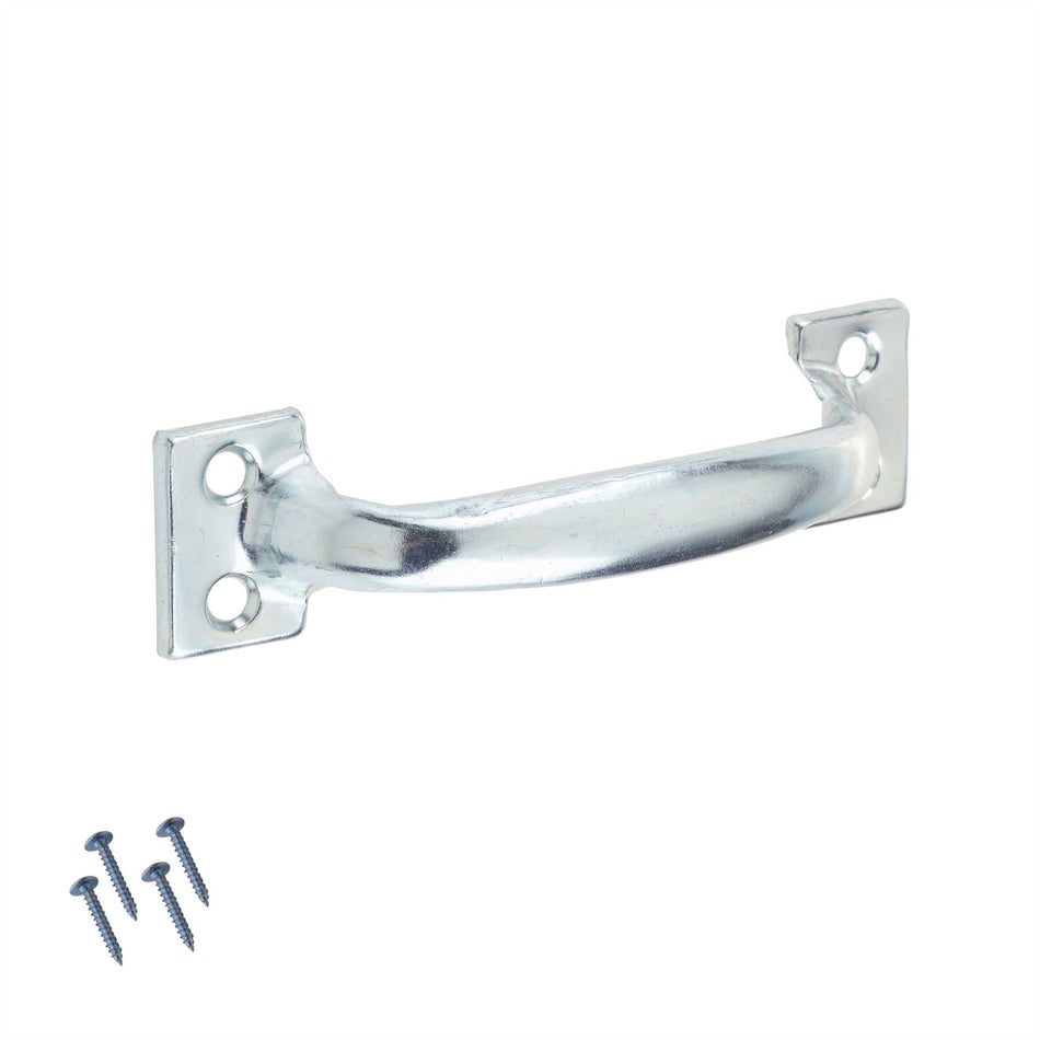 5 Pack Steel Front Fix Handles 125mm Chrome Finish – Durable Steel Door Handles