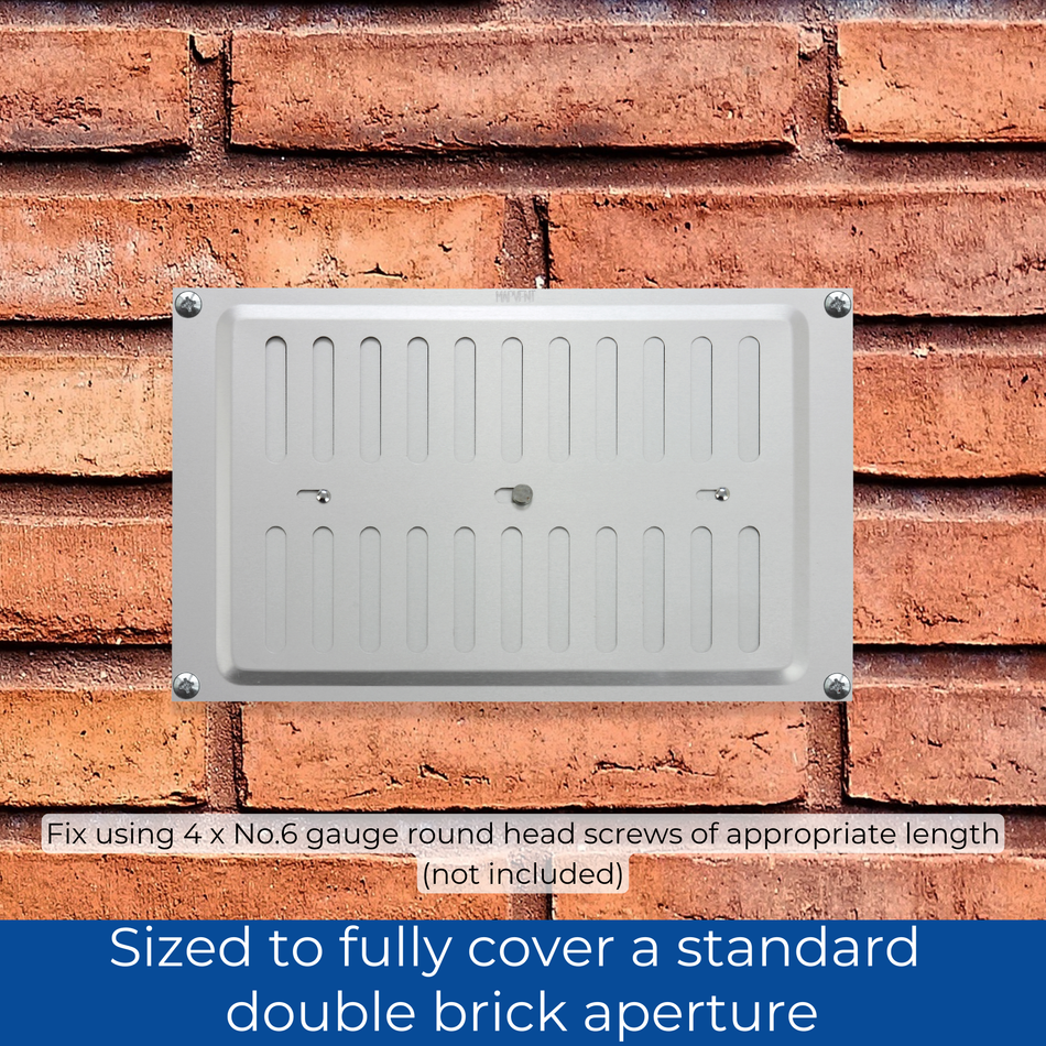 Adjustable Aluminium Vent - Silver - 9x6 Inch