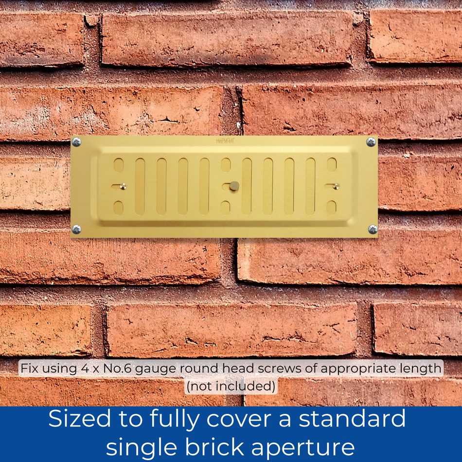 Adjustable Aluminium Vent - Gold - 9x3 Inch