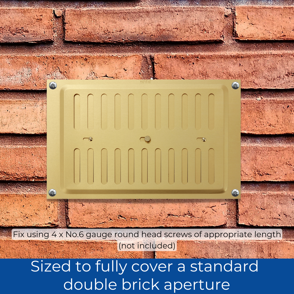 Adjustable Aluminium Vent - Gold - 9x6 Inch