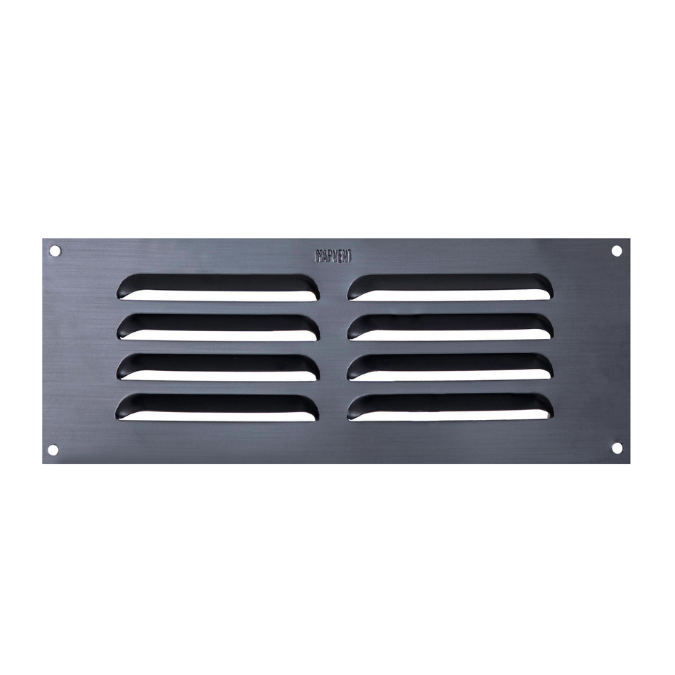 Louvred Aluminium Vent - Anthracite - 9x3 Inch