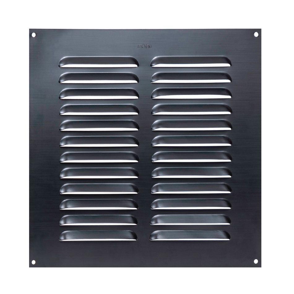 Louvred Aluminium Vent - Anthracite - 9x9 Inch