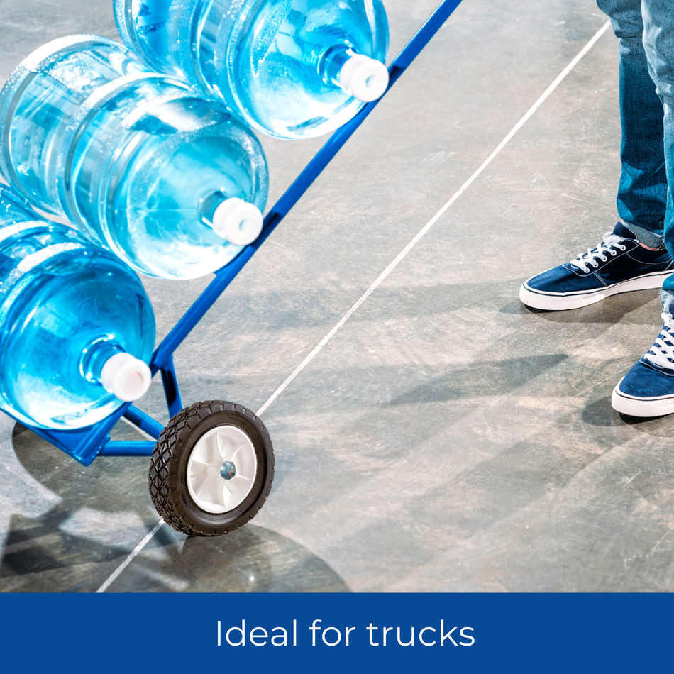 Puncture-Proof Tyre 175mm, Semi-Pneumatic Rubber, White Plastic Hub