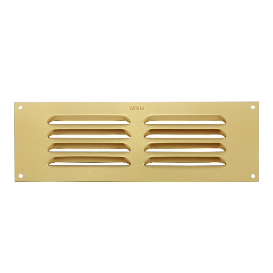 Louvred Aluminium Vent - Gold - 9x3 Inch