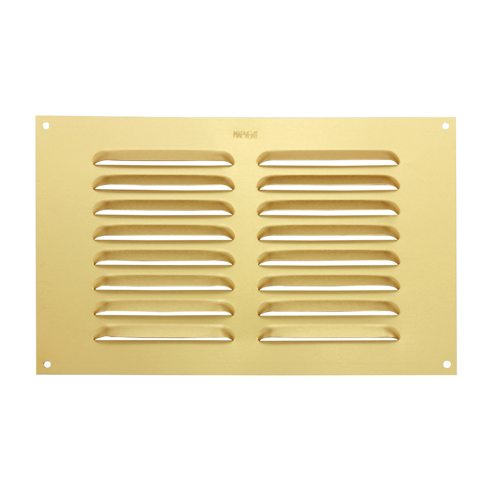 Louvred Aluminium Vent - Gold - 9x6 Inch