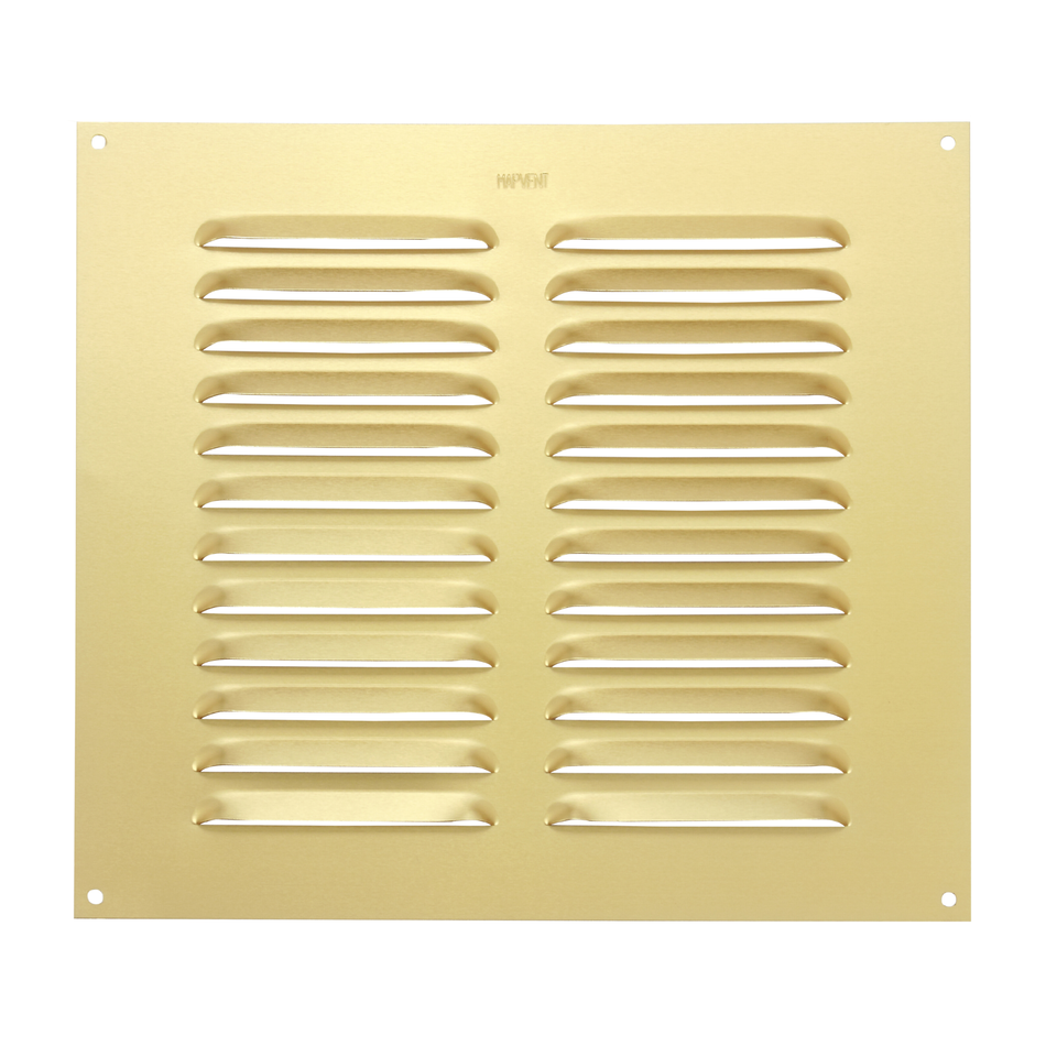 Louvred Aluminium Vent - Gold - 9x9 Inch